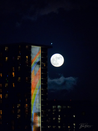 Full Moon over Hilton Hawaiian