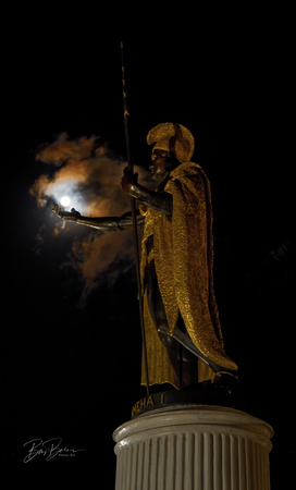 King Kamehameha with Moon in Hand